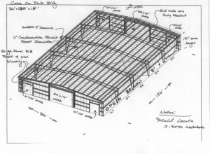 Cass Co. Fair Cattle Barn schematic