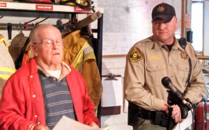 Corning Fire Chief/EMA Mgr. Donnie Willett (Left) & Adams County Sheriff Alan Johannes. 