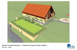 Artist's rendition of the Curatorial Center's Green Roof. 