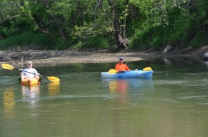 Kayakers on Maquoketa River in Manchester