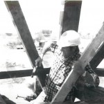 Harkin working to reconstruct the Danish Windmill in the 1970's. 