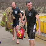 Fire Chief Mark McNees shakes off the cold with a smile. (Ric Hanson/photos)