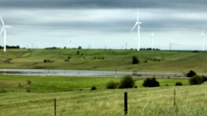 Flooding southwest of Adair along White Pole Rd at Afton Road.