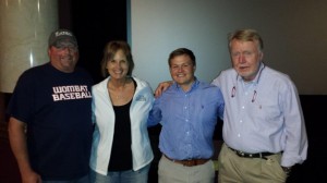 Nate Allen (Center) and Mike Boettcher (right) are pictured with Darrin and Melanie Petty. 