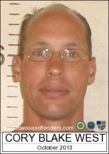 Cory West (photo from IA Sex Offender Registry)