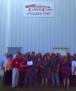 Atlantic Collision Center Staff Pictured: Doug Towne, Pam Towne, Kevin Hemphill Atlantic Area Ambassdors Pictured: Gerald Brink, Nedra Perry, Pat McCurdy, Jim Kickland, Carol Seddon, Dolly Bergmann, Lana Westphalen, Lauren Coder, Tammy Waters, Haley Kickland, Kerry Jepsen, Arlene Drennan, Sue Muri, Tyler Mosier, Chrystal Christensen, Russ Joyce, Mitch Peerbolte, Janet Cappel, Tara Jennerjohn, Karl Aldag, Jolene Roecker. 