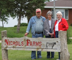 Nichols Farms of Bridgewater, owned by (from left) Dave and Phyllis Nichols and Lillian Nichols.