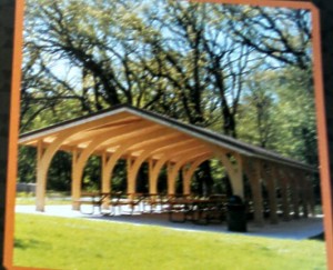 Snapshot of the proposal shelter for the Kiddie Korral at Sunnyside Park. 