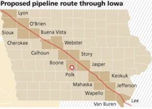 Pipeline map from the Des Moines Register, July 2014