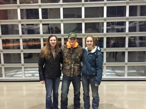 Left to Right Emily Saeugling, Clint Hansen, Haley Carlson 