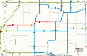 511ia.org IA DOT road conditions map (as of 5:58-a.m. Tue., 2/3/15)