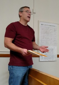 Cass County EMC Mike Kennon talks about the Mass Notification System at the Board of Supervisor's mtg. Feb. 11, 2015. 