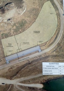 Buck Creek Dog Park site plan at the Schildberg Rec Area. (Click on image to enlarge)