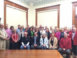 Pictured: Dave Chase, Ted Robinson, Dolly Bergmann, Kellie Jimerson, Brian Harris, Sue Muri, Nedra Perry, JoAnn Runyan, Sara Nelson, Megan Roberts, Jolene Roecker, Carole Schuler, Arlene Drennan, Lana Westphalan, Debbie Leistad, Kathie Hockenberry, Janet Cappel, Dianne Gipple, Pat McCurdy, Russ Joyce, Steve Tjepkes, Melissa Inhan, Todd Hudspeth, Chrystal Christensen, Lucas Moiser, Melanie Petty, Dr. Keith Leonard, Dr. Jim Kickland, Rich Perry, Dr. Mitch Peerbolte, Dan Rossell, Dr. Haley Kickland and Donnie Drennan.