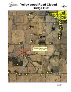 Yellowwood Rd Closed Bridge Out 4-2-15