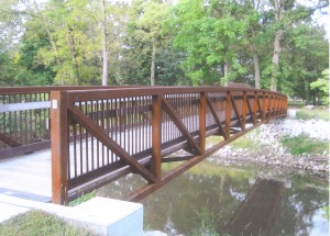 This is what the pedestrian bridge over Troublesome Creek will look like when it is installed. 