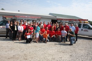 Ambassadors Pictured: Jamie Arnold, Desiree Hoye, Megan Roberts, Nedra Perry, Lana Westphalen, Connie Wailes, Dr. Jim Kickland, Pat McCurdy, Diane Gipple , Doreen Ellsbury, Debbie Leisted, Kathie Sweeney, Arlene Drennan, Bill Saluk, Darrell Hockenberry, Lucas Mosier, Dr. Keith Leonard, Carole Schuler, JoAnn Runyan, Dan Mehmen, Tammy Waters, Julie May, Sara Nelson, Dan Rossell, Ed Leisted, Gerald Brink and Dolly Bergmann. Front Room: Ouida Wymer, Amanda Berg, Belle Berg, Zane Berg, Nathan Berg, Nick Moore, Jason Mullin, Jeff Green and Mark Jacobsen, Mayor Dave Jones