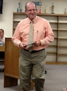 Phil Hascall just received a plaque for his years of Board service.