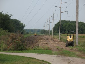 Work continues on the Nishna Valley Trail connector project near the KJAN studios.