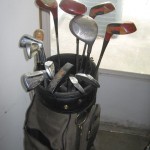 golf clubs with bag