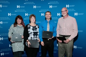 Four Cass County Health System directors were recognized at the Iowa Hospital Association’s annual meeting for completing the IHA Leadership Series. Pictured with their awards are (left to right) Amy Petersen, Barb Lytle, Ryan Legg and James Baker.