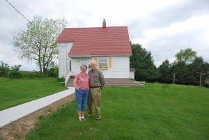 Sunny and Dale Nimrod on their farm near Decorah.