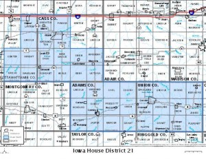 IA House District 21 includes those areas shaded in blue