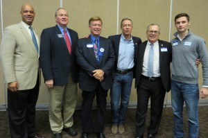 Candidates in photo: Desmund Adams, Tom Fiegen, Bob Krause, Martin O’Malley, Mike Sherzan, and Scott Heldt. Not included in the photo—Jim Mowrer. (Photo submitted by Sherry Toelle)