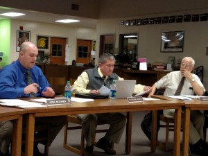 (at left) Atlantic School Board President Josh McLaren; Superintendent Dr. Mike Amstein (Center), and Board member Dr. Keith Swanson (right). - Ric Hanson/photo