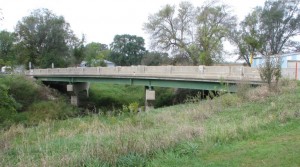 Photo of a structurally deficient bridge, submitted to Radio Iowa by Neubauer. "It is very difficult to see what makes this bridge deficient," Neubauer said. "This is typical of most deficient bridges. The deck or driving surface is the element that is causing the deficiency."
