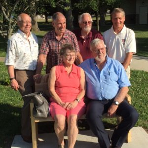 Bob and Dee Bebensee (Front) and the former Scouts who honored him. 
