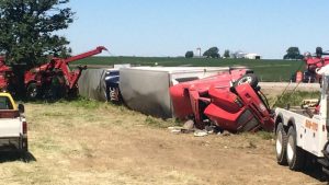 Ladora I-80 construction area wreck