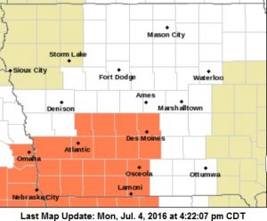 Heat Advisory Tuesday for Counties in orange on this map.
