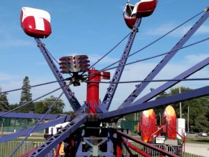 Atlantic Police Chief Steve Green said a pin that holds the bulb/support rod section of the ride apparently sheared-off prior to the accident. You can see the apparatus at the center of this photo by KJAN News Director Ric Hanson