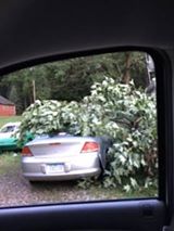 Damage in Shelby County (photo from KNOD, our sister station)