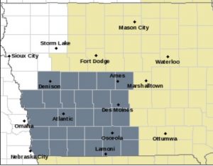 Dense Fog Advisory Sunday morning for counties in gray. 