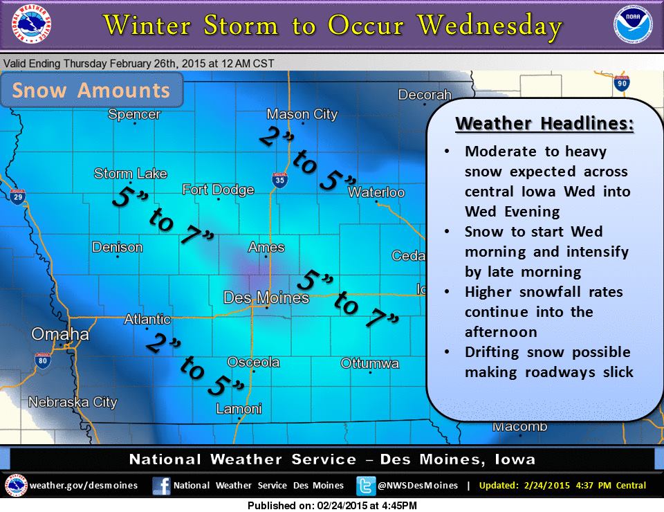 Winter Storm poised to hit Iowa Wednesday « KJAN Radio Atlantic, IA