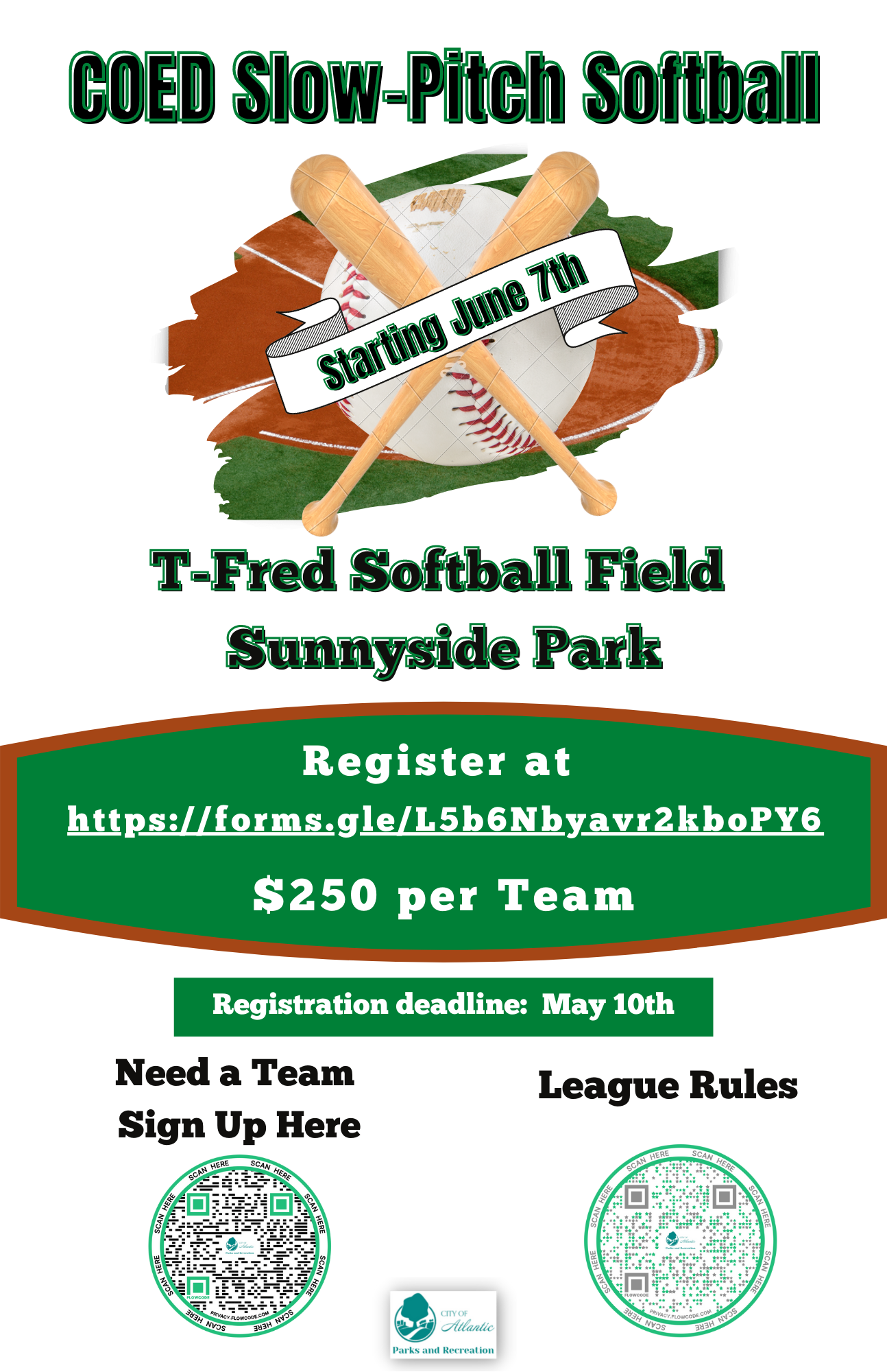 CoEd Slow pitch softball league forming in Atlantic « KJAN Radio