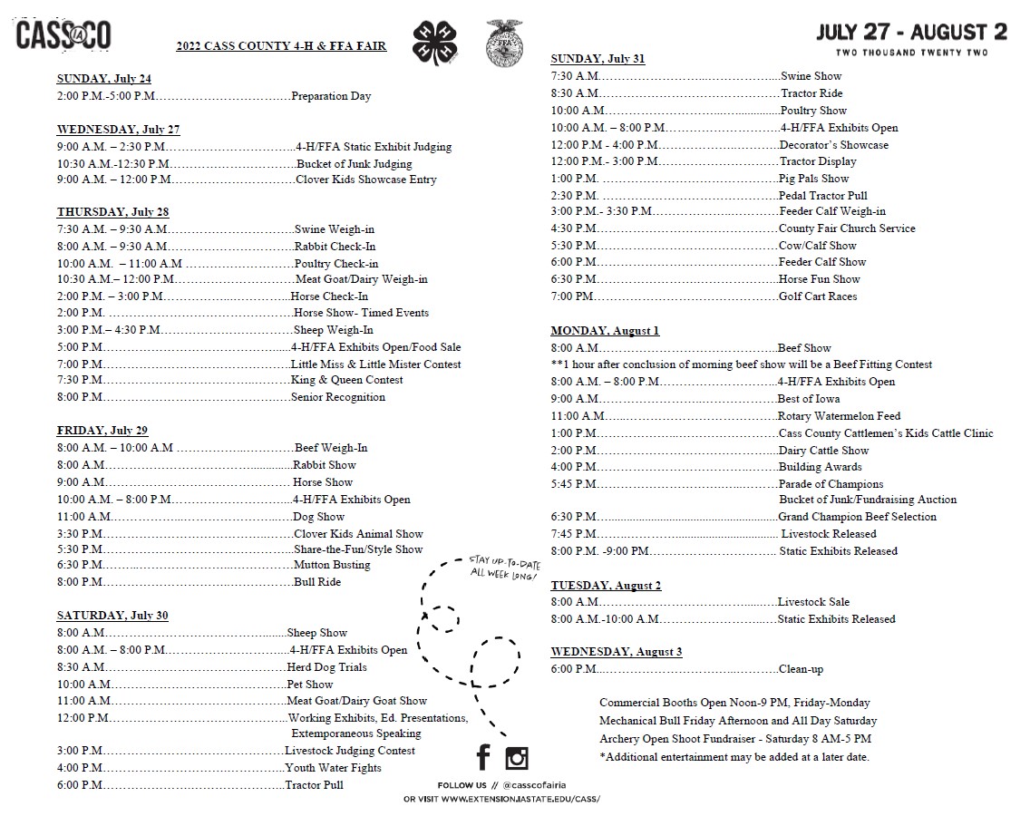 The Cass County Fair begins! « KJAN Radio Atlantic, IA AM 1220