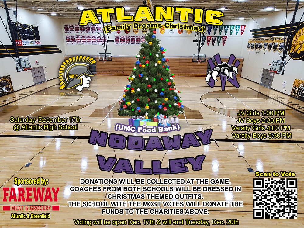 Atlantic and Nodaway Valley will battle for best coaches Christmas