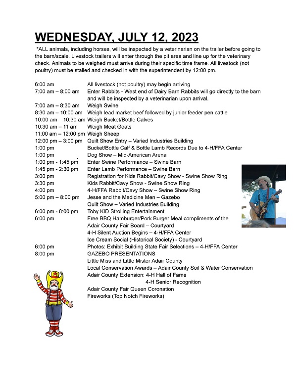 Adair County Fair begins in Greenfield « KJAN Radio Atlantic, IA AM