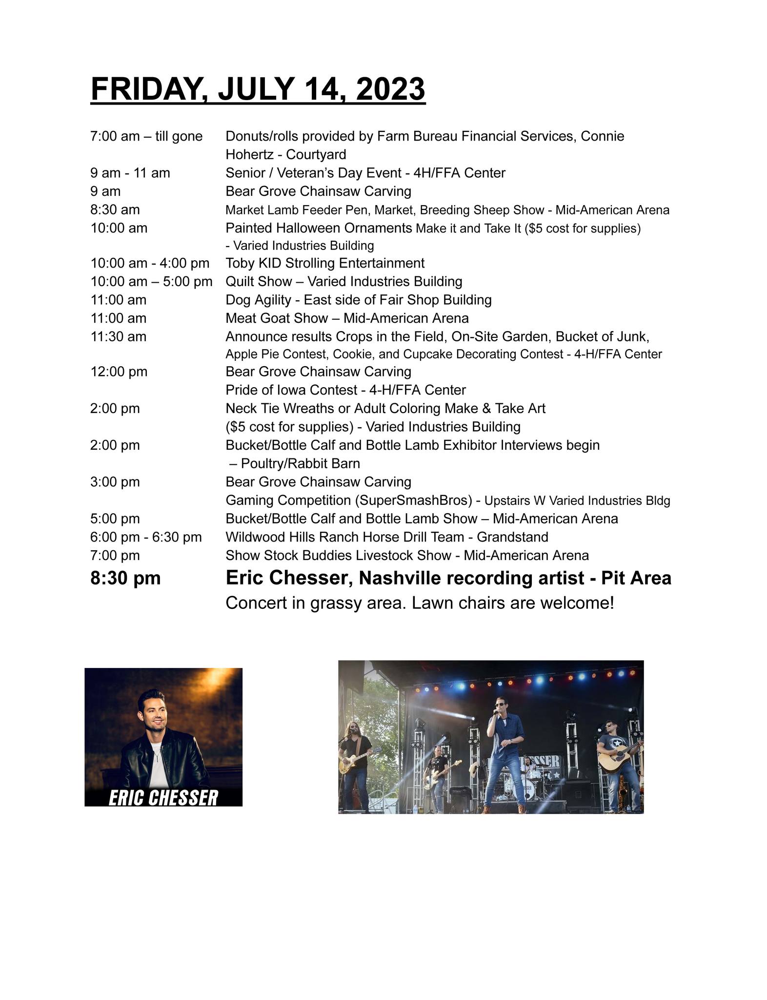 Adair County Fair Schedule Friday, July 14, 2025 « KJAN Radio