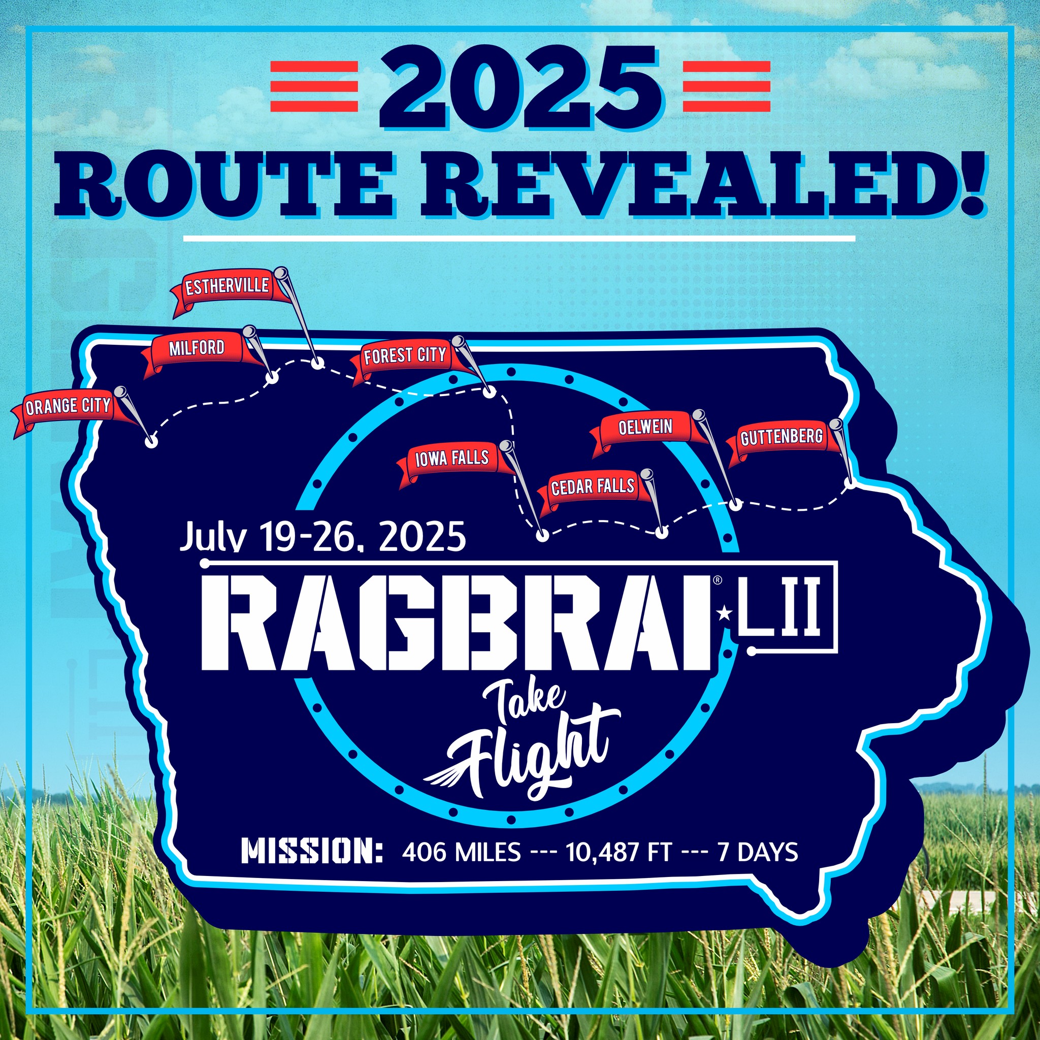 RAGBRAI 52 to trek across northern Iowa in July « KJAN Radio Atlantic