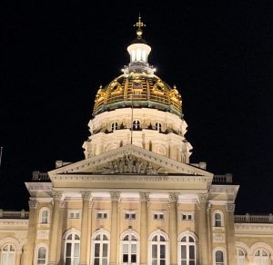Iowa Capital at night